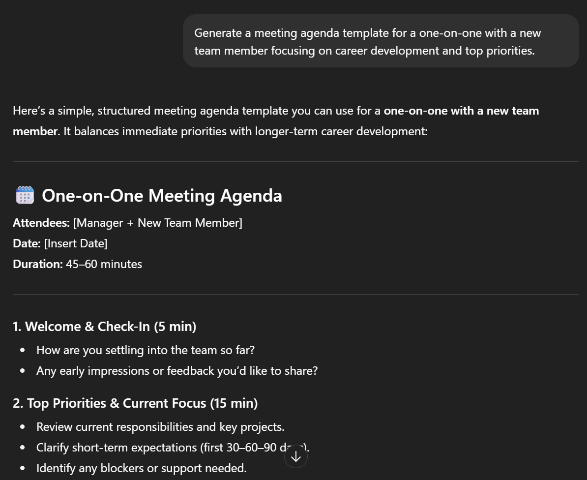 How to Use ChatGPT for 1:1 Meetings