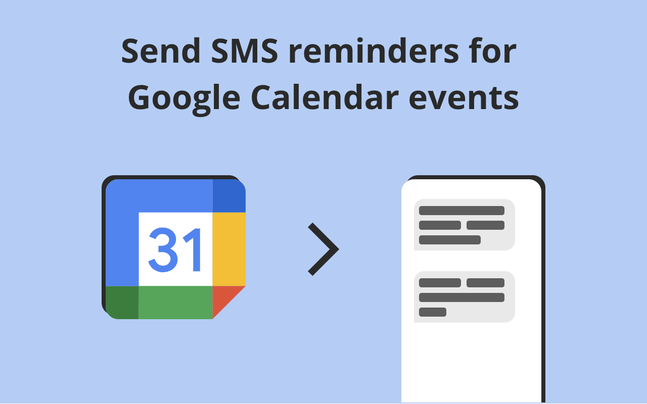 SMS Text Reminder For Google Calendar Appointment