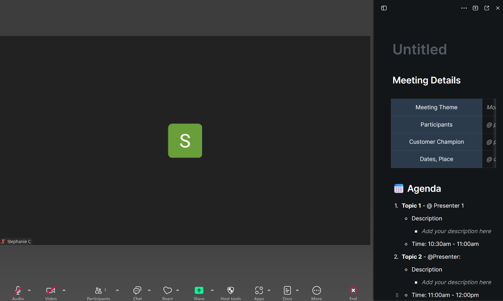 Zoom Docs Integration with Zoom Meetings and Team Chat
