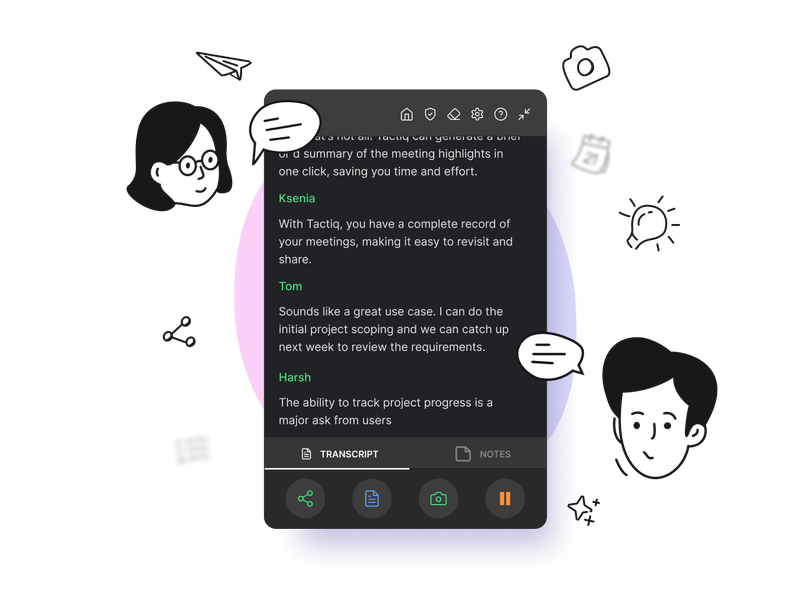 Using Tactiq in meetings