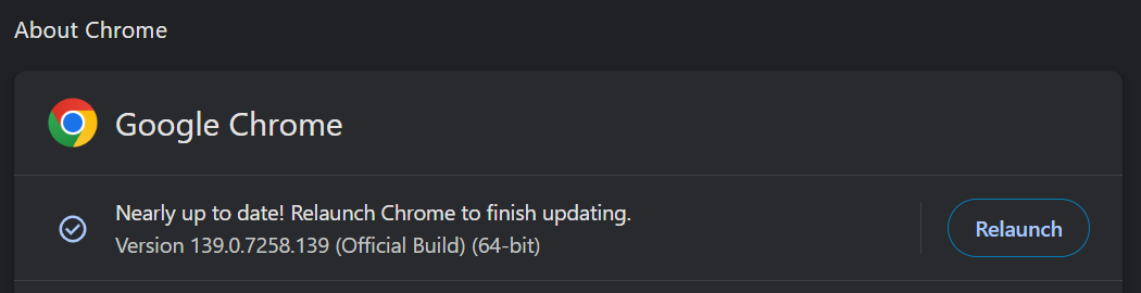 Chrome Update