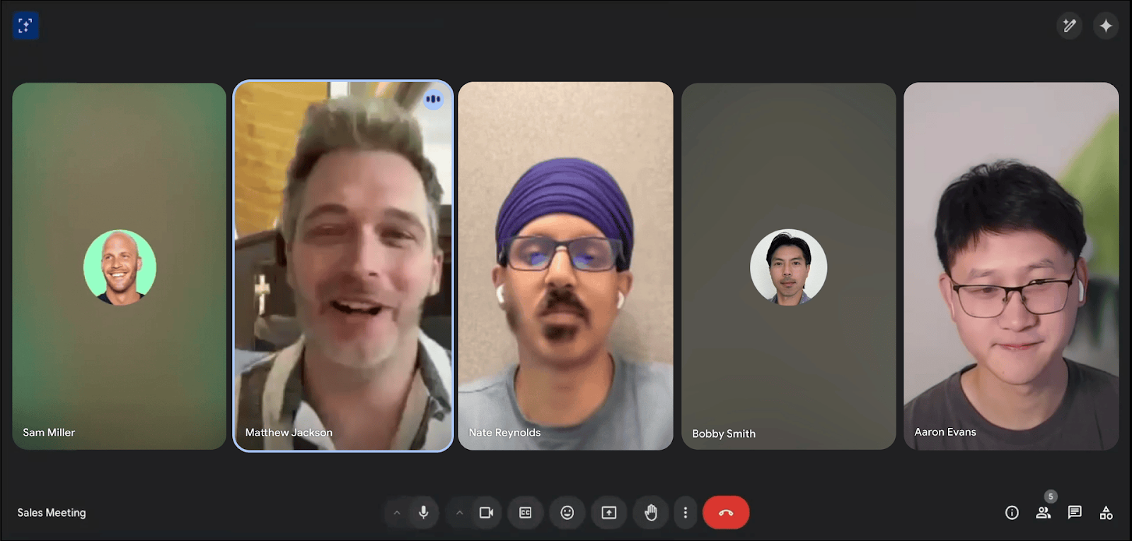 Google Meet dynamic layouts