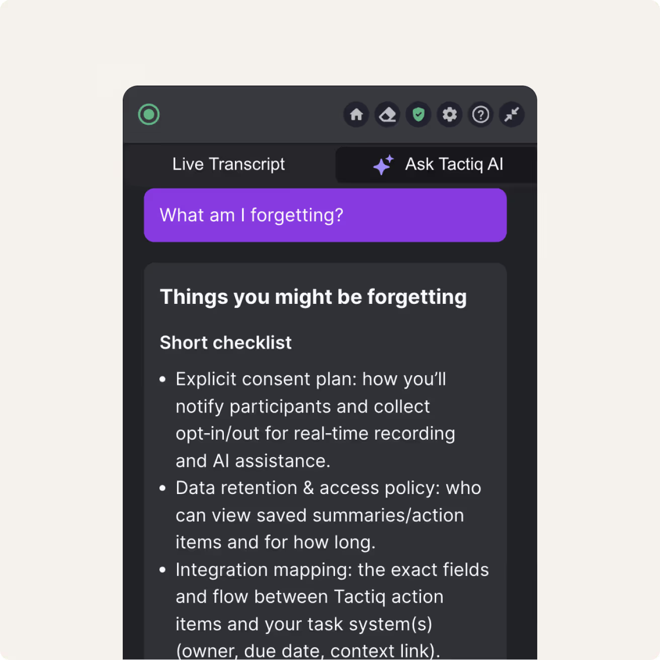 What Are In-Meeting AI Questions?