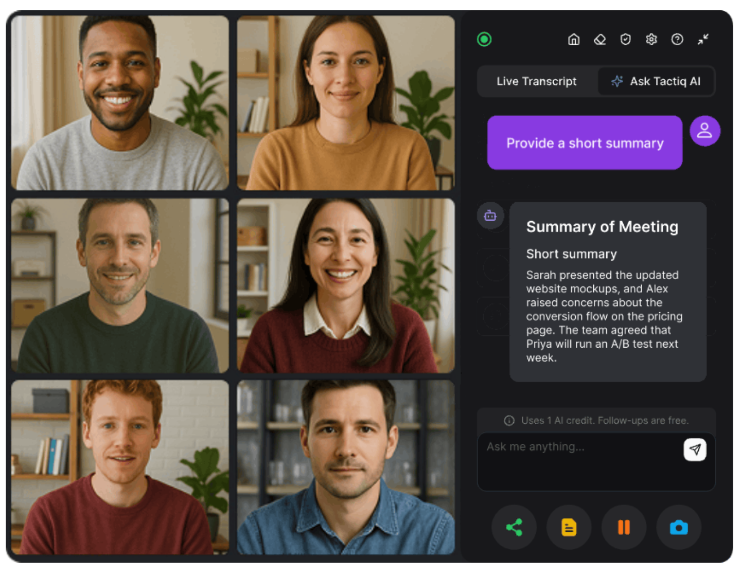 Tactiq’s In-Meeting AI