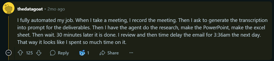 Automating work deliverables with ChatGPT Agent