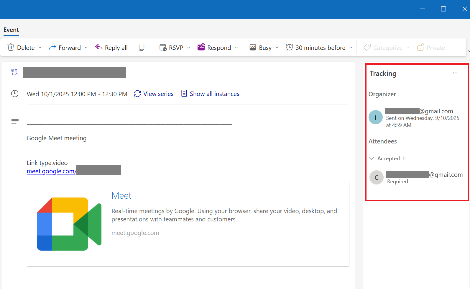 How to Check Attendee Responses In Outlook Desktop