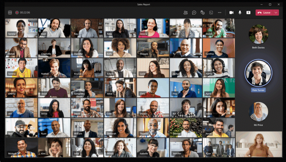 Attendee limits by meeting type