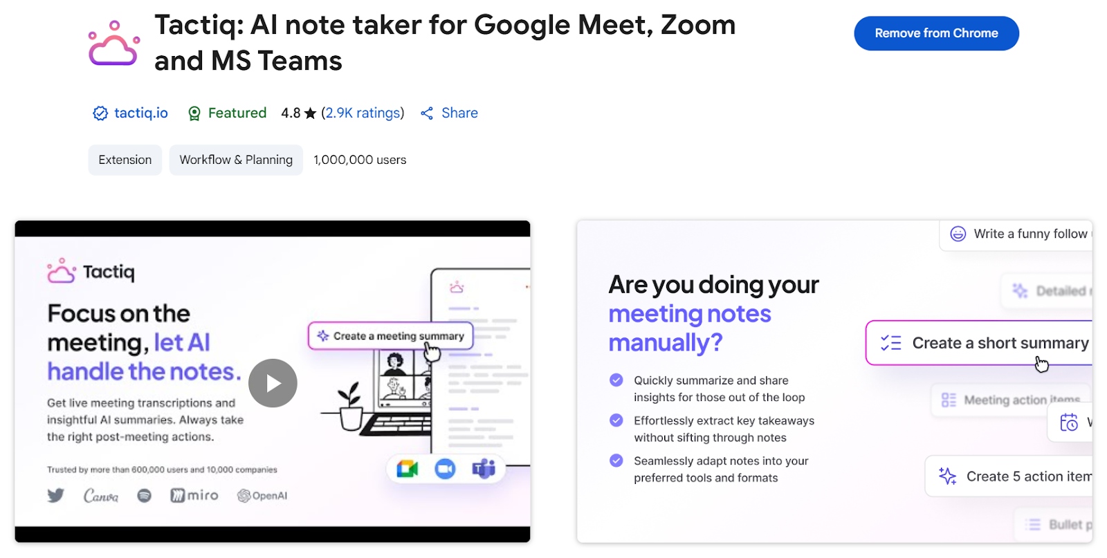 Tactiq's AI Note Taker