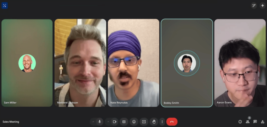 Google Meet Dynamic layouts