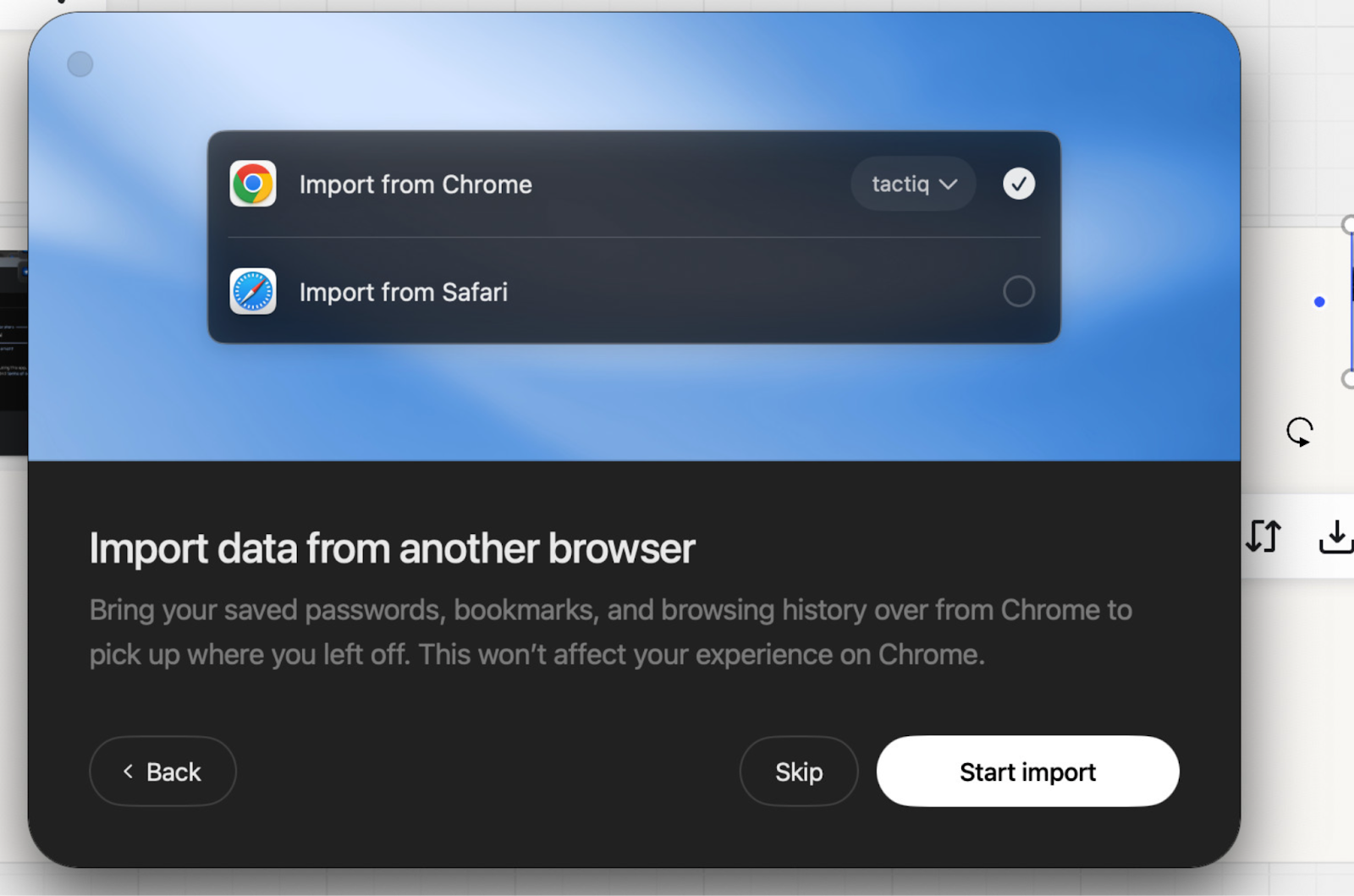 Import Data From Another Browser