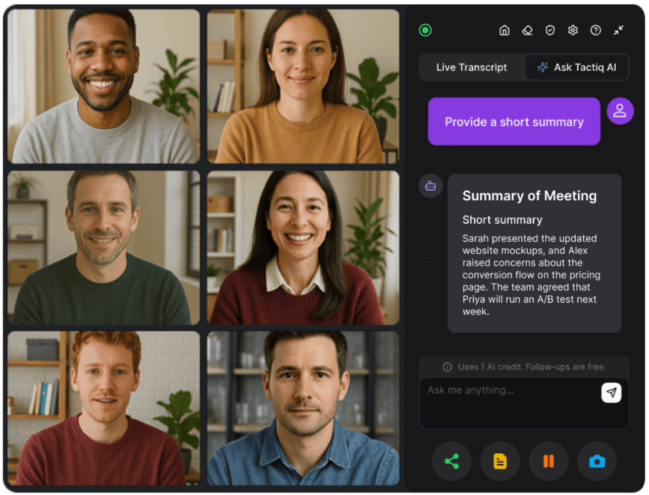 Tactiq’s In-Meeting AI