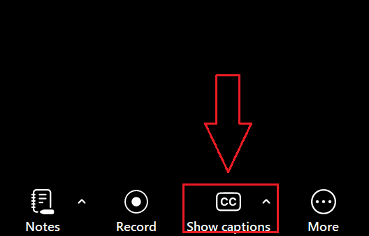 View live captions on Zoom