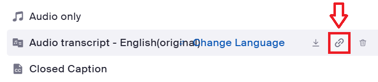 Share Zoom transcript link