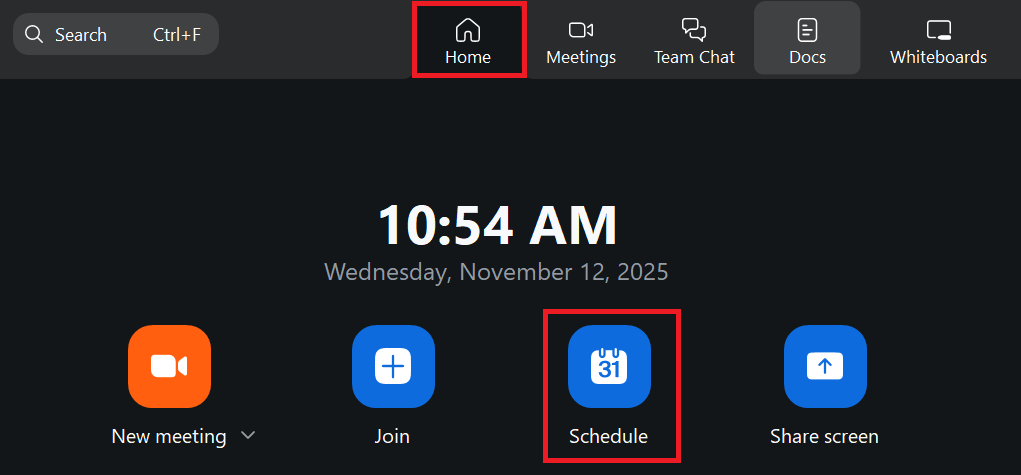 How to schedule a meeting from desktop or web