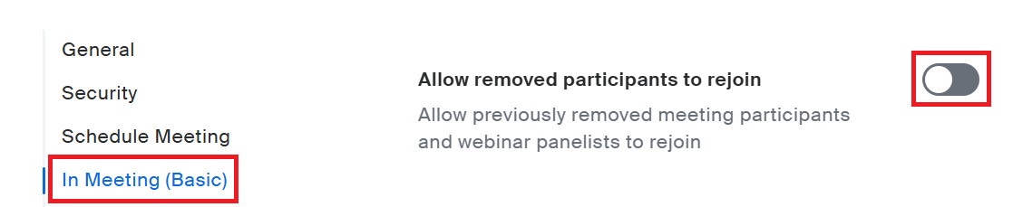Allow Removed Participants to Rejoin