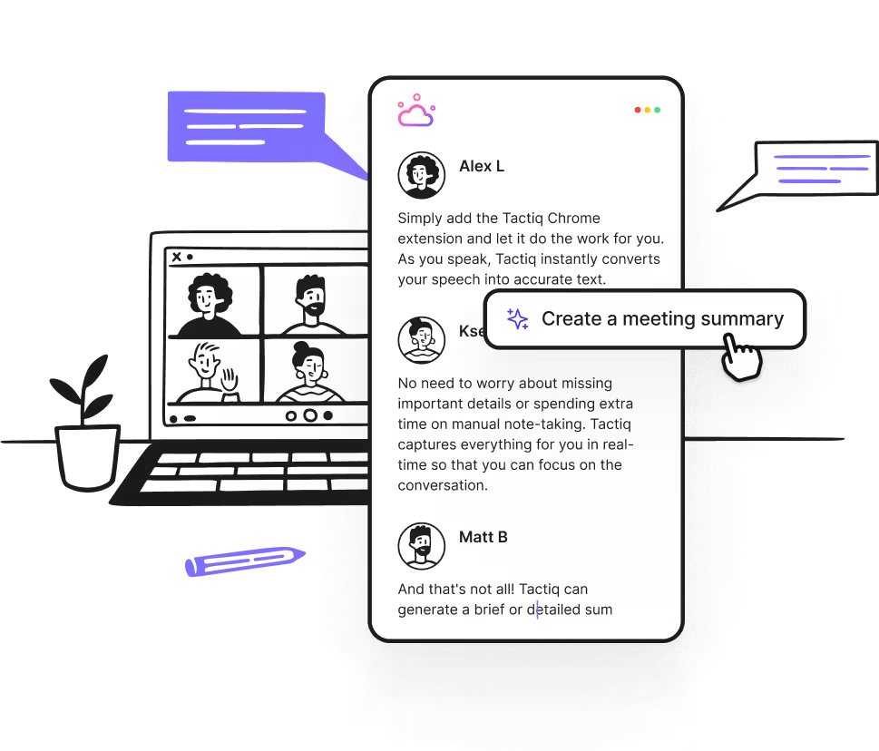 Tactiq for meeting summaries