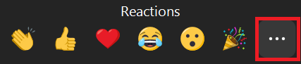 More Zoom reactions