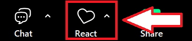 Zoom React button