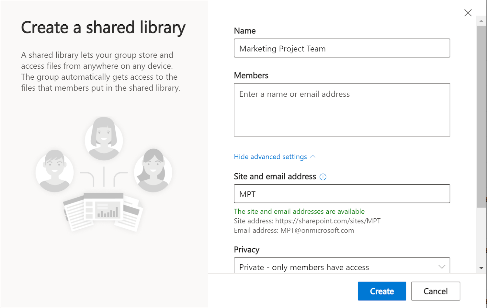 OneDrive shared library