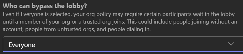 Who can bypass the lobby