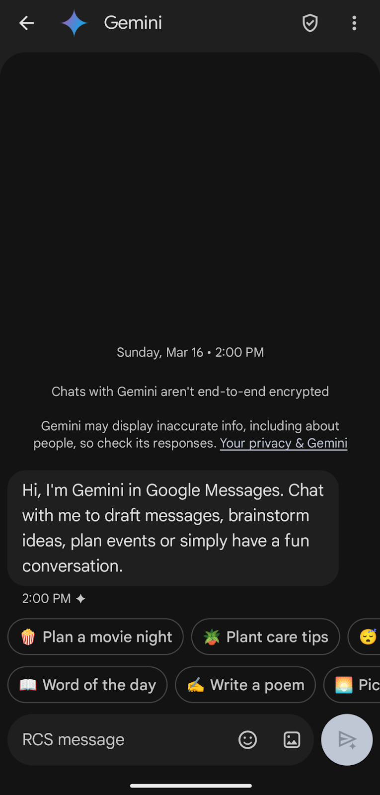 Gemini In Google Messages