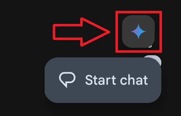 Gemini button in Google Messages app