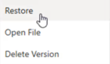 How To Restore A Previous Version