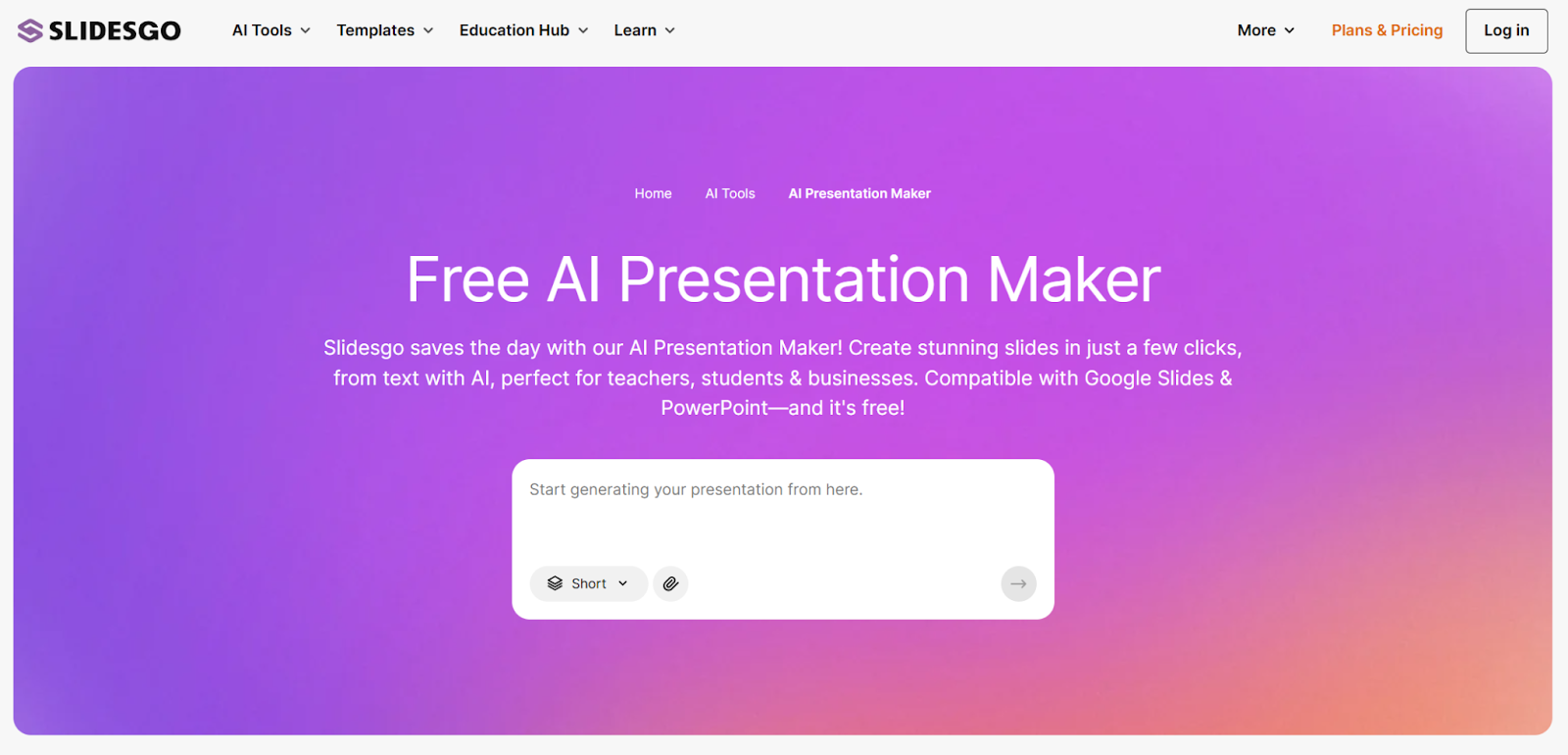 Slidesgo AI Presentation Maker