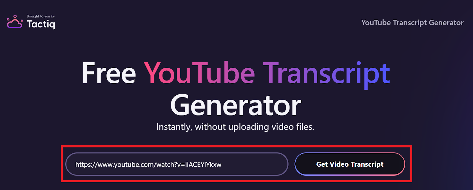Get YouTube Video Transcript