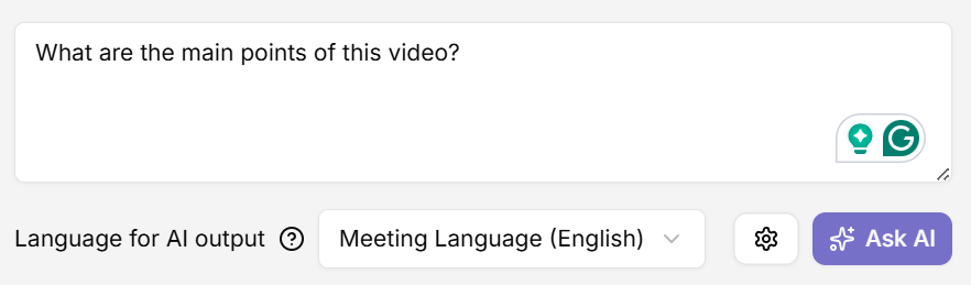 Chat and ask questions in Tactiq