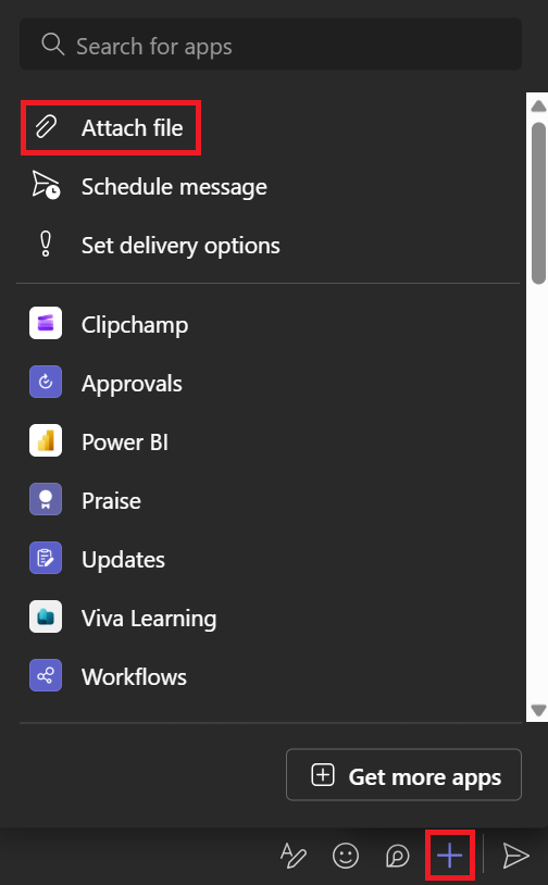 Share files via meeting chat