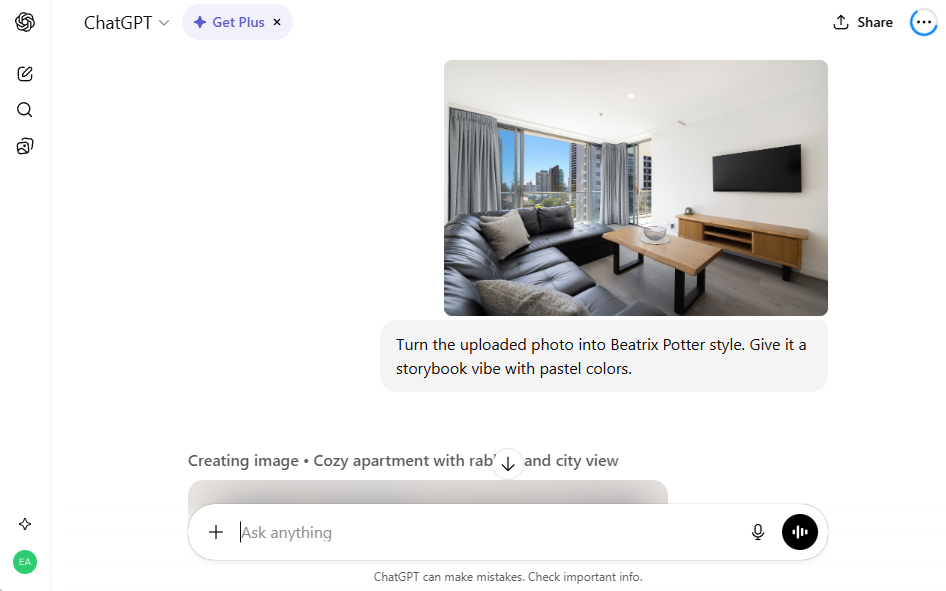 chatgpt creative image interpretation