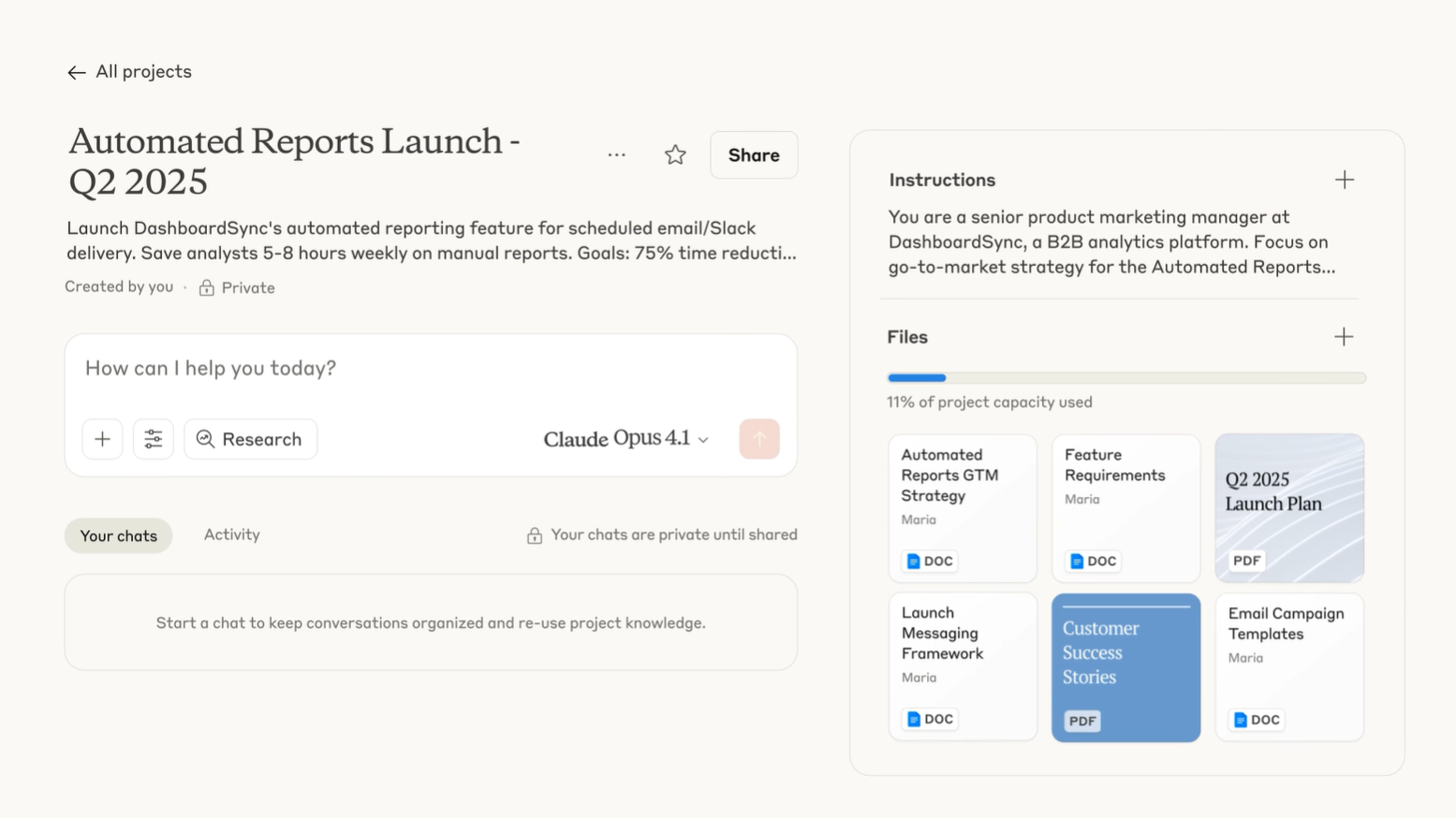 Claude shared projects