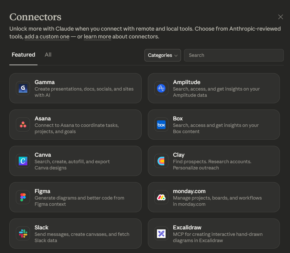 Claude Connectors