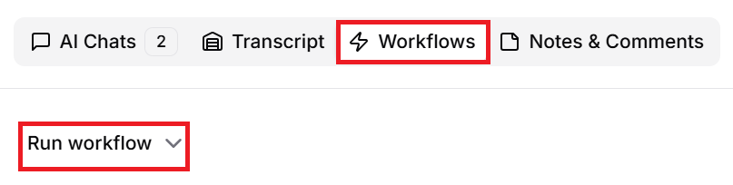 Running a Tactiq workflow