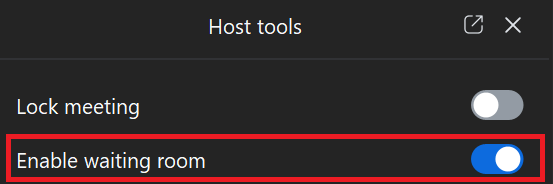 Enable the Waiting Room During A Live Meeting