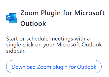 Zoom plugin for Outlook