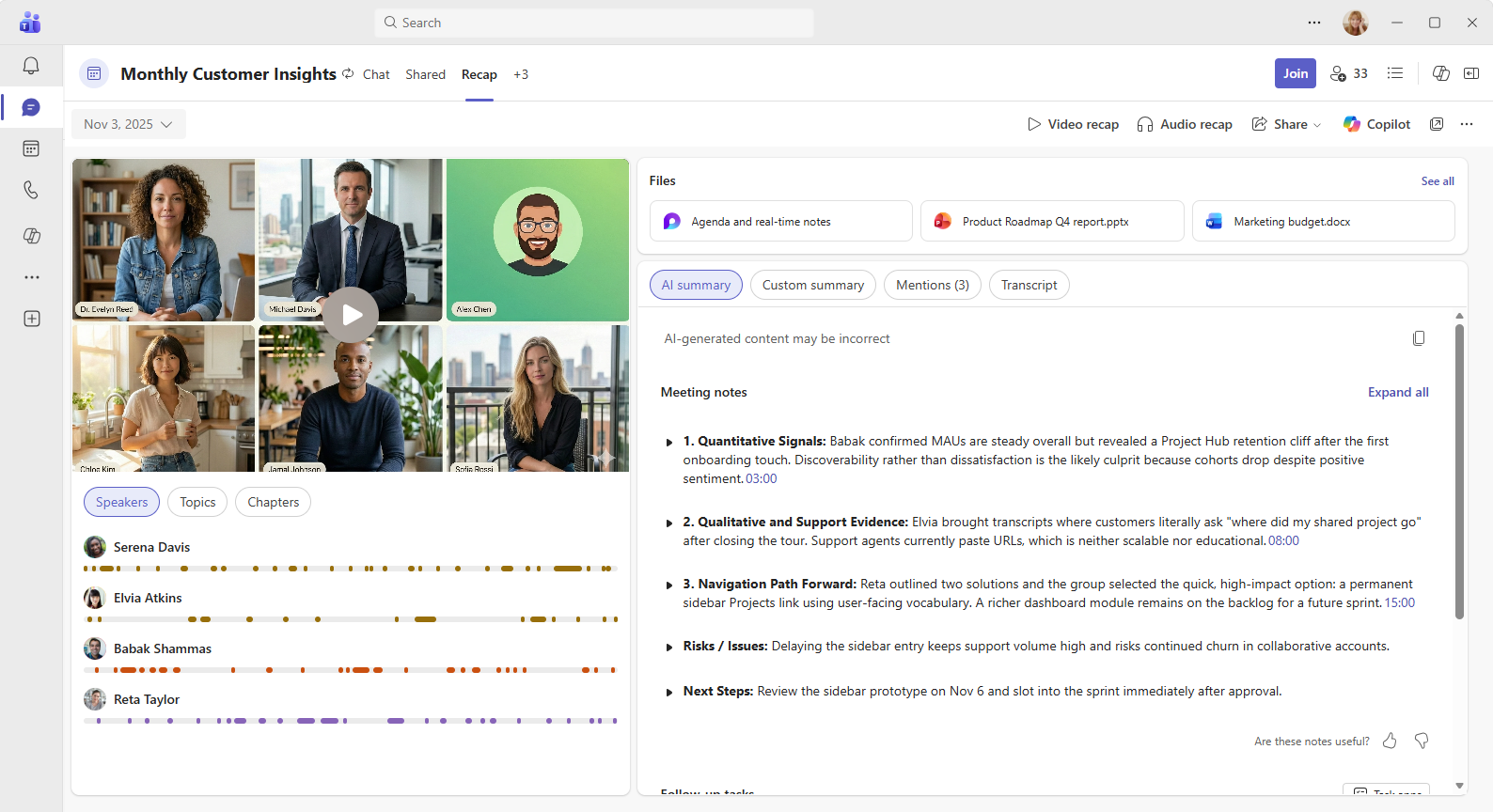 Microsoft Copilot and Intelligent Recap