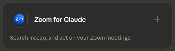 Zoom for Claude Connector