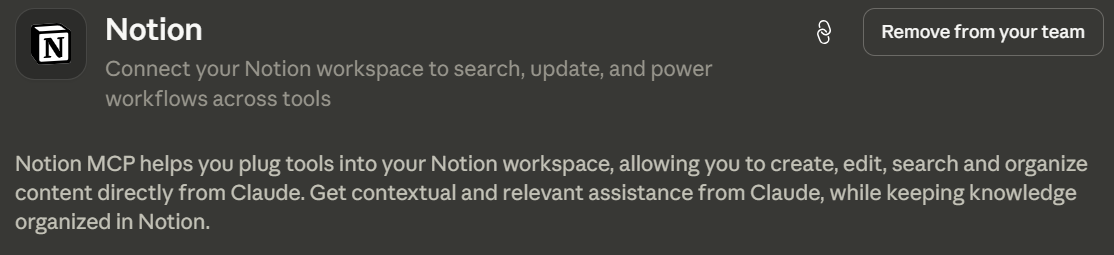 Notion for Claude Connector