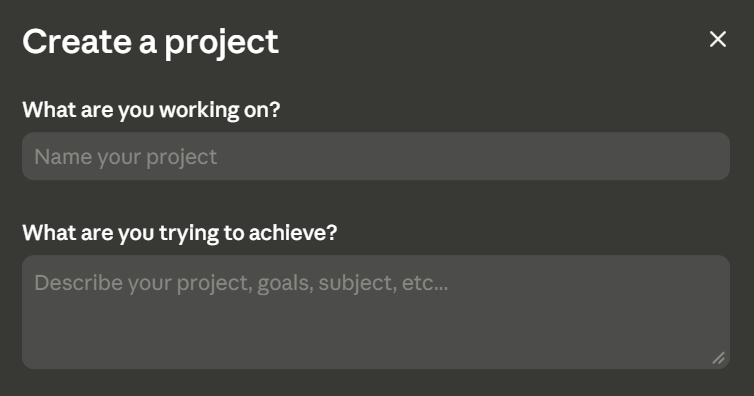 create project
