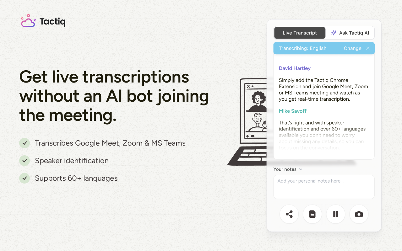 How Tactiq Helps You Reduce Meeting Overload