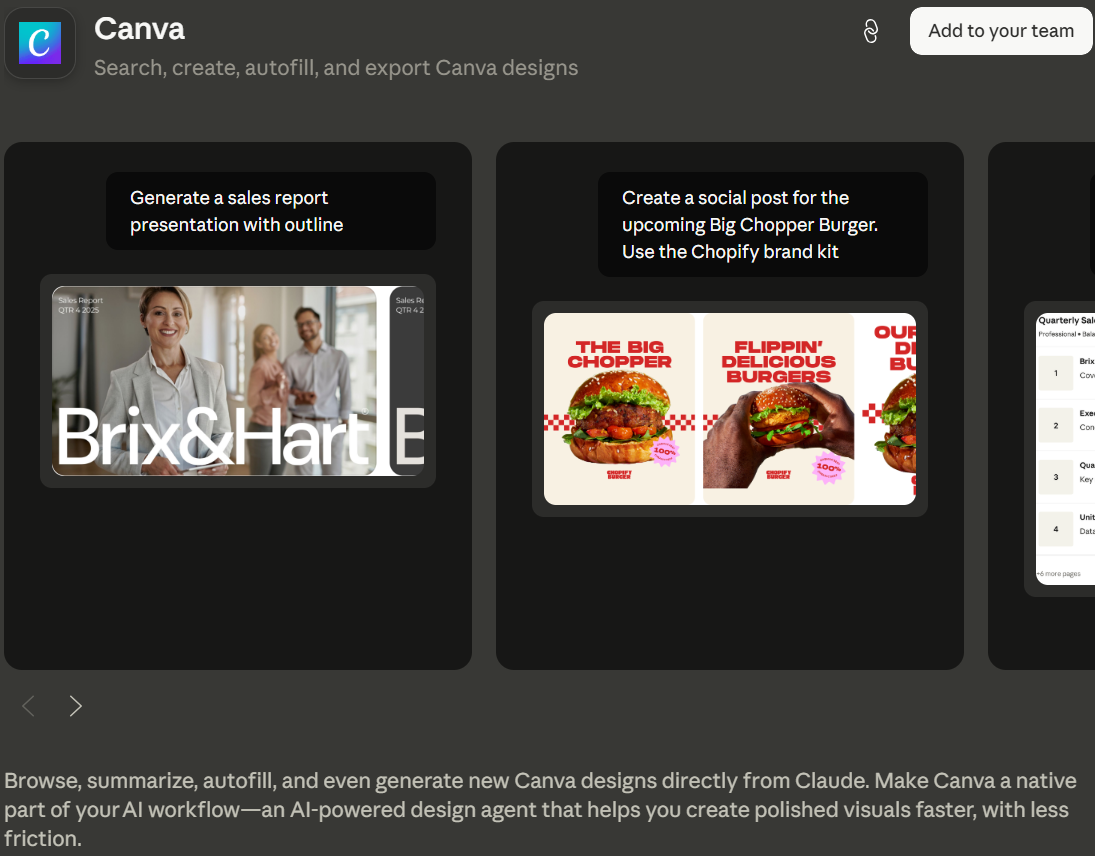 Canva Claude Connector