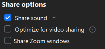 Share audio with your screen