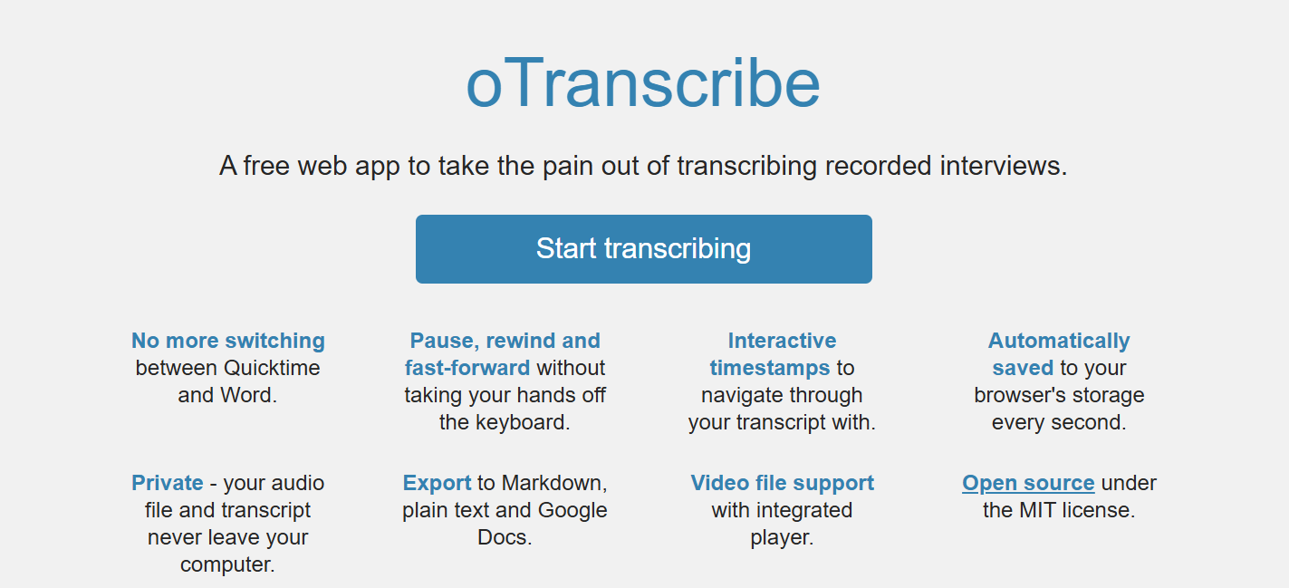 oTranscribe