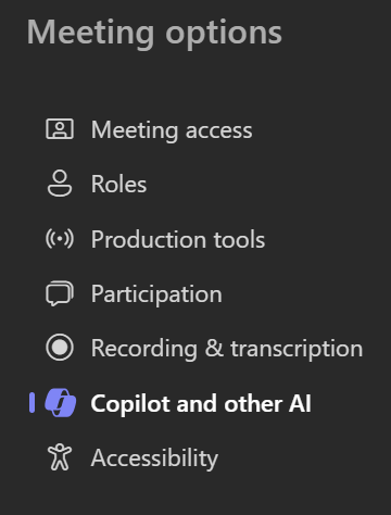 Allowing Copilot on Teams