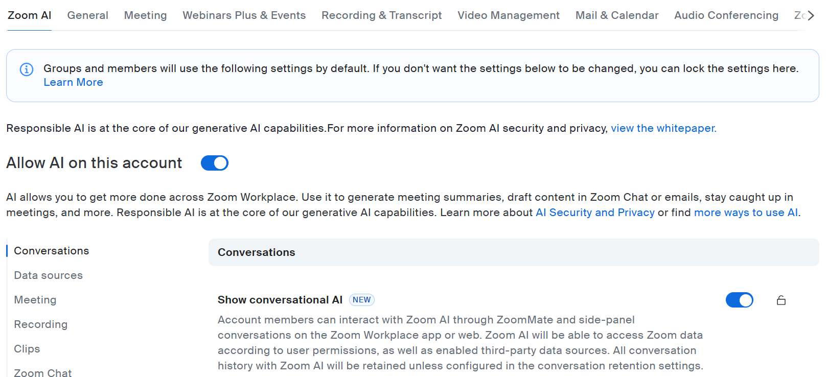 enable AI features