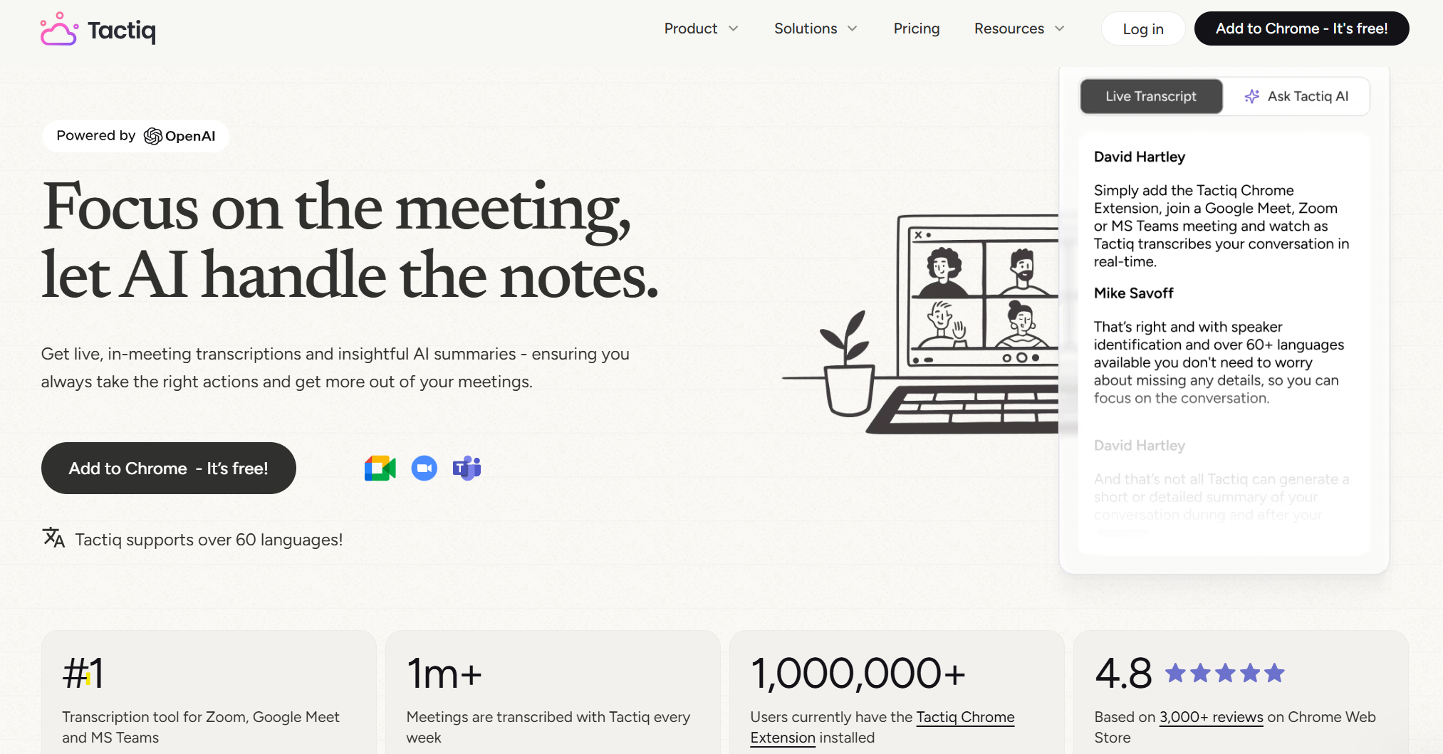 Tactiq_ Transcription and summaries for Zoom, Google Meet, and Teams