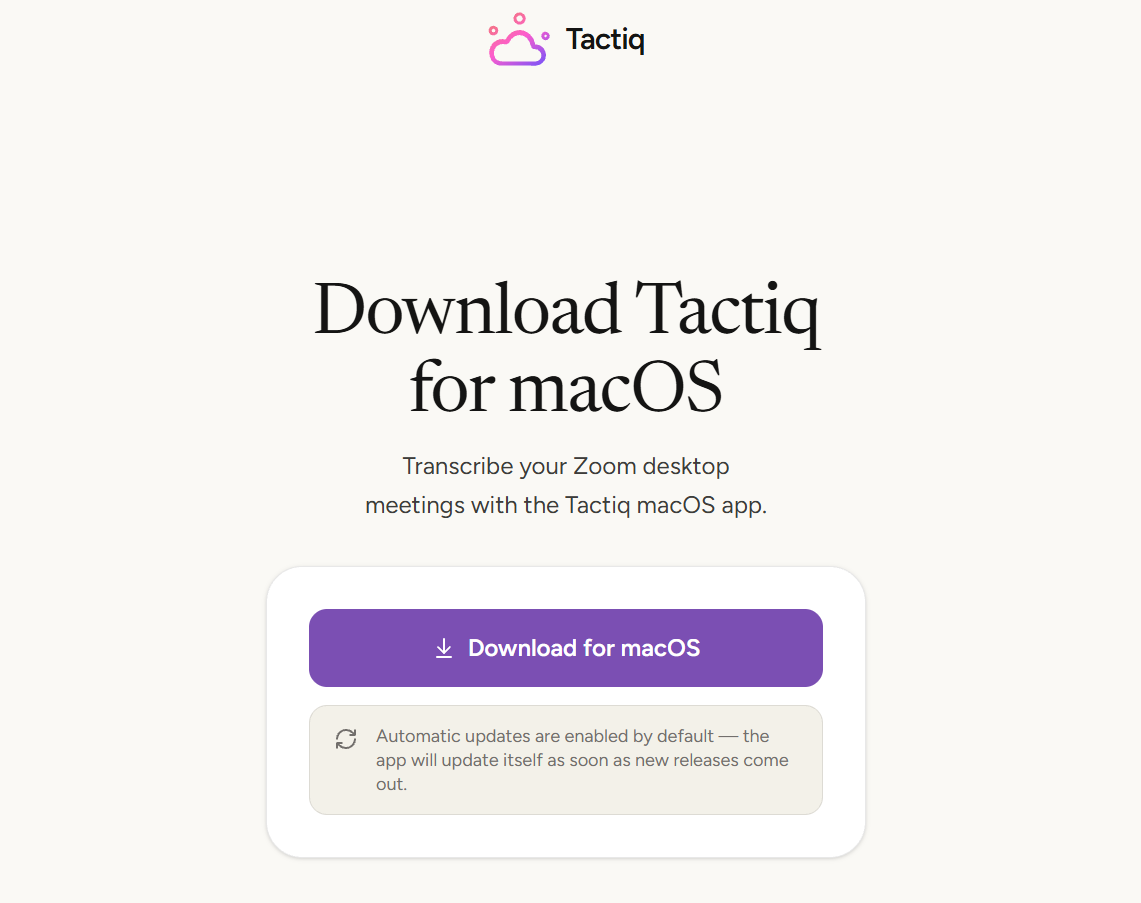 Tactiq for macOS