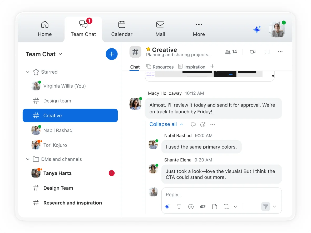 Zoom feature_ Team Chat